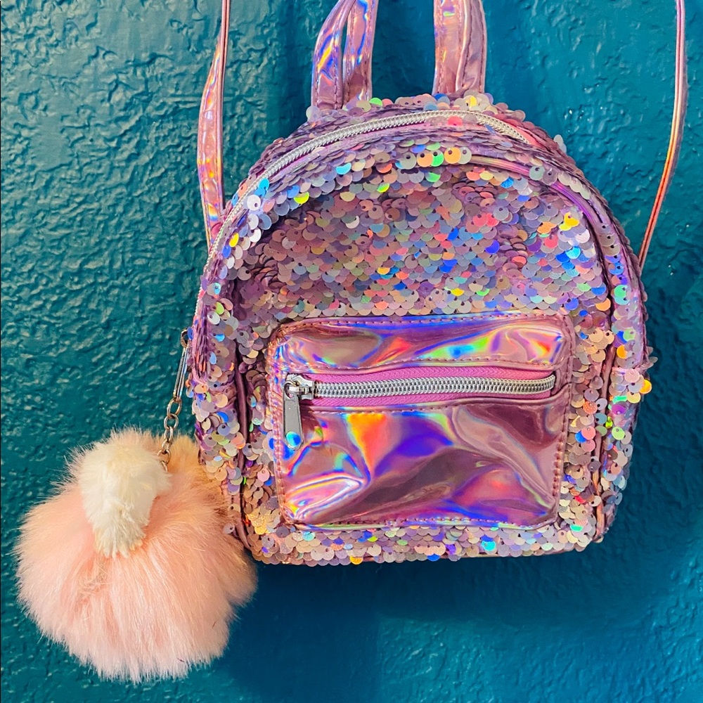 Pink mini backpack